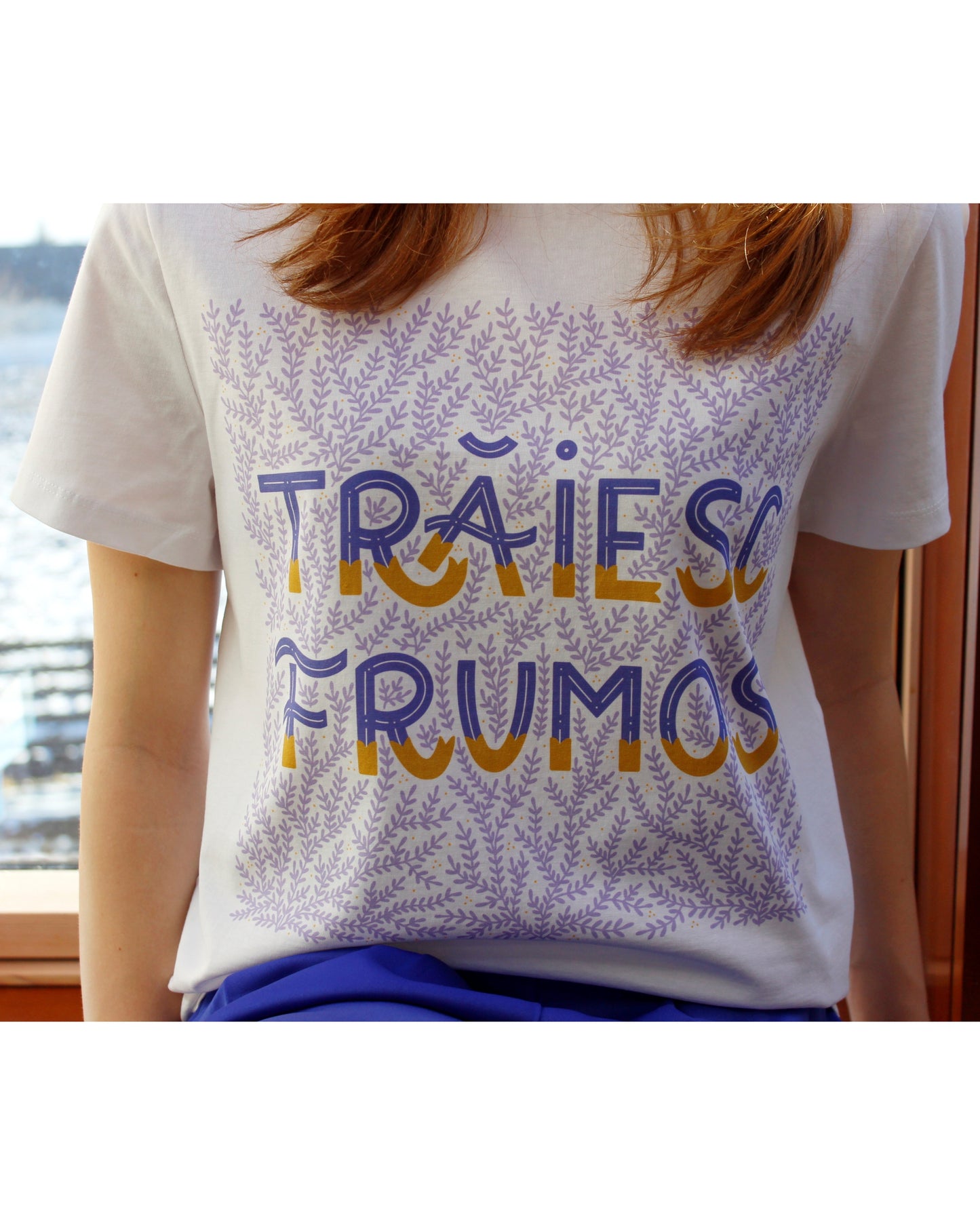 TRICOU ALB TRĂIESC FRUMOS