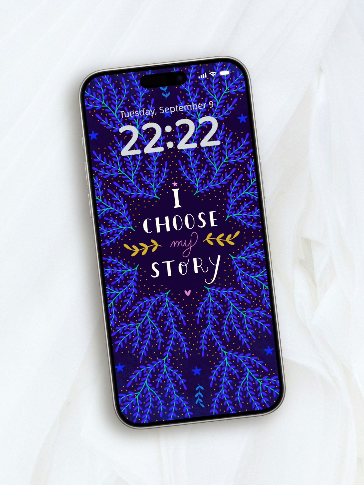 FUNDAL TELEFON - I CHOOSE MY STORY/ ALBASTRU