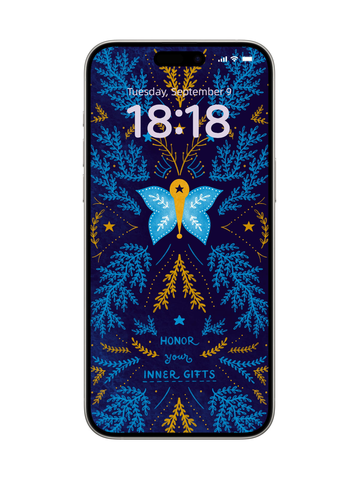 FUNDAL TELEFON - HONOR YOUR INNER GIFTS/ ALBASTRU