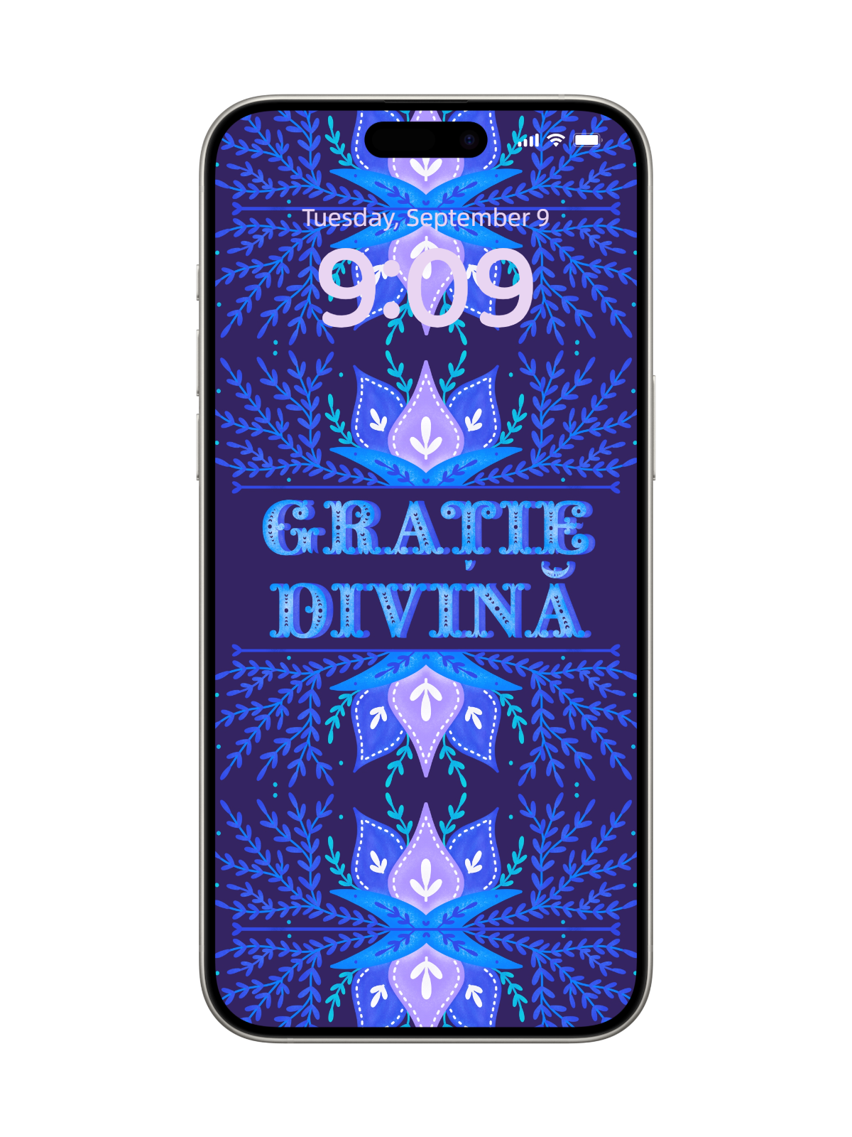 FUNDAL TELEFON - GRATIE DIVINĂ/ ALBASTRU