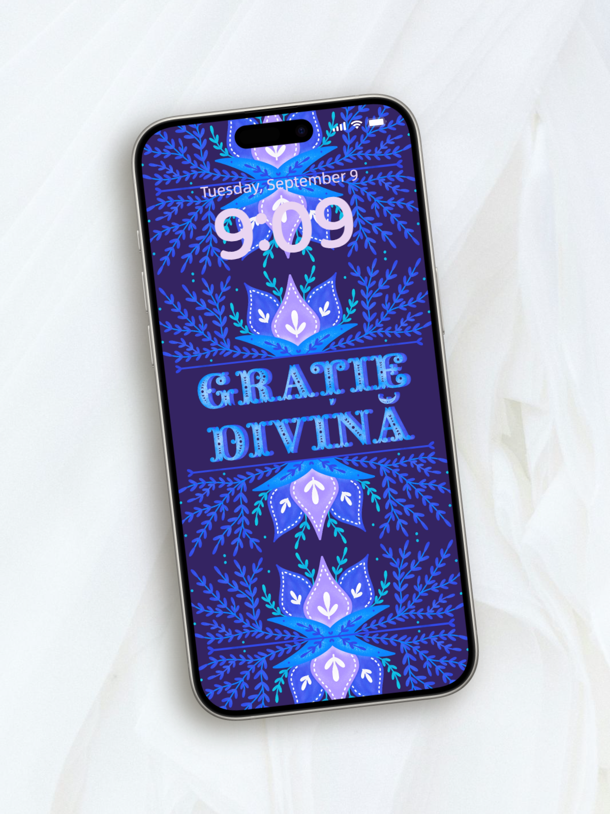FUNDAL TELEFON - GRATIE DIVINĂ/ ALBASTRU