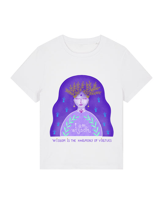 TRICOU ALB I AM WISDOM